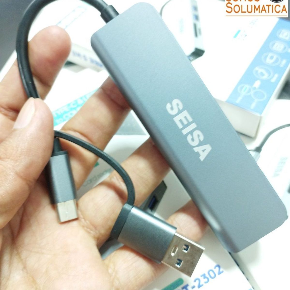 SEISA - Hub Tipo C y USB 5en1 - SD y microSD - Para Macbook y Windows - Seisa