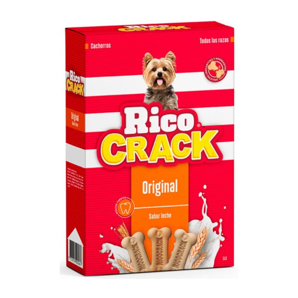 RICOCAT - RICOCRACK GALLETAS SABOR A LECHE  PERROS CACHORROS X 200 GR