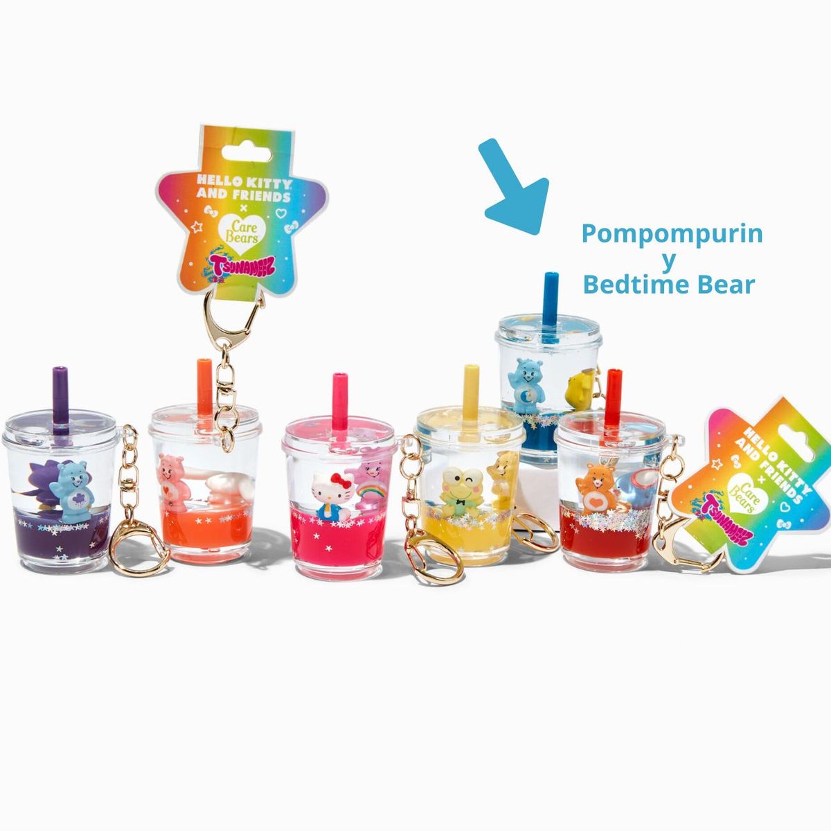 HELLO KITTY - Llavero Pompompurin y osito Hello Kitty Friend x Care Bears