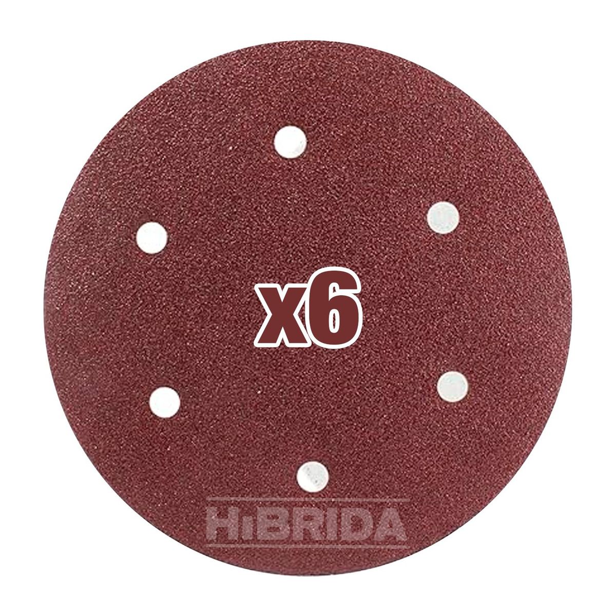 GENERICO - DISCO PAPEL LIJA X6 PARA LIJADORA DE PARED TECHO ABRASIVO - COMBO