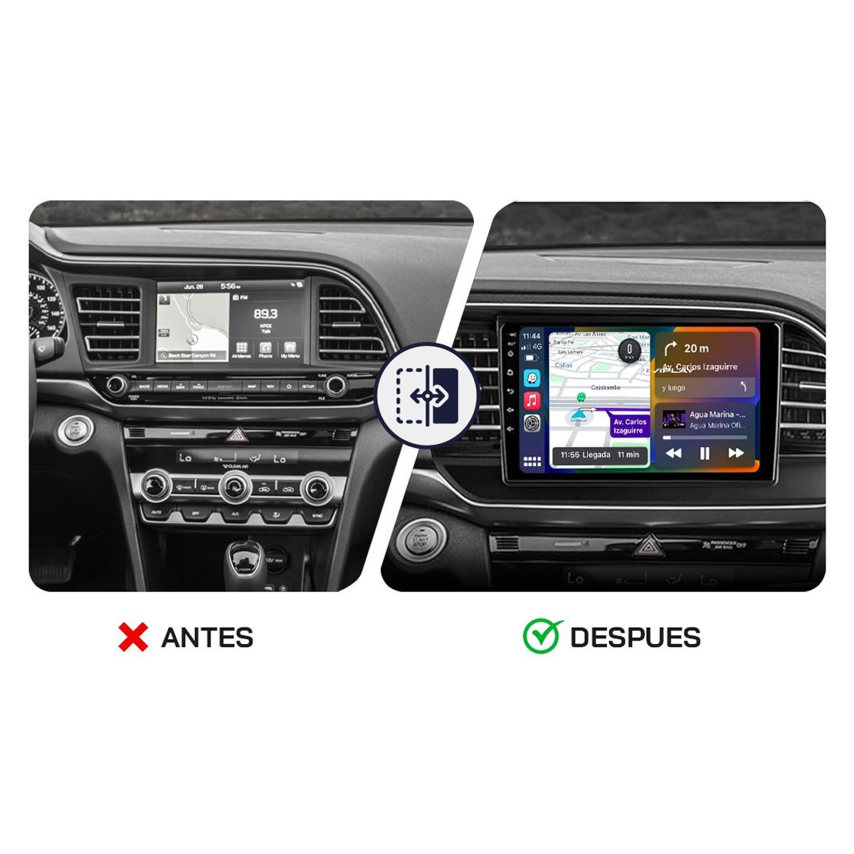 GENERICO - Autoradio Android Naviplay Para Hyundai  Elantra 2019 – 2020