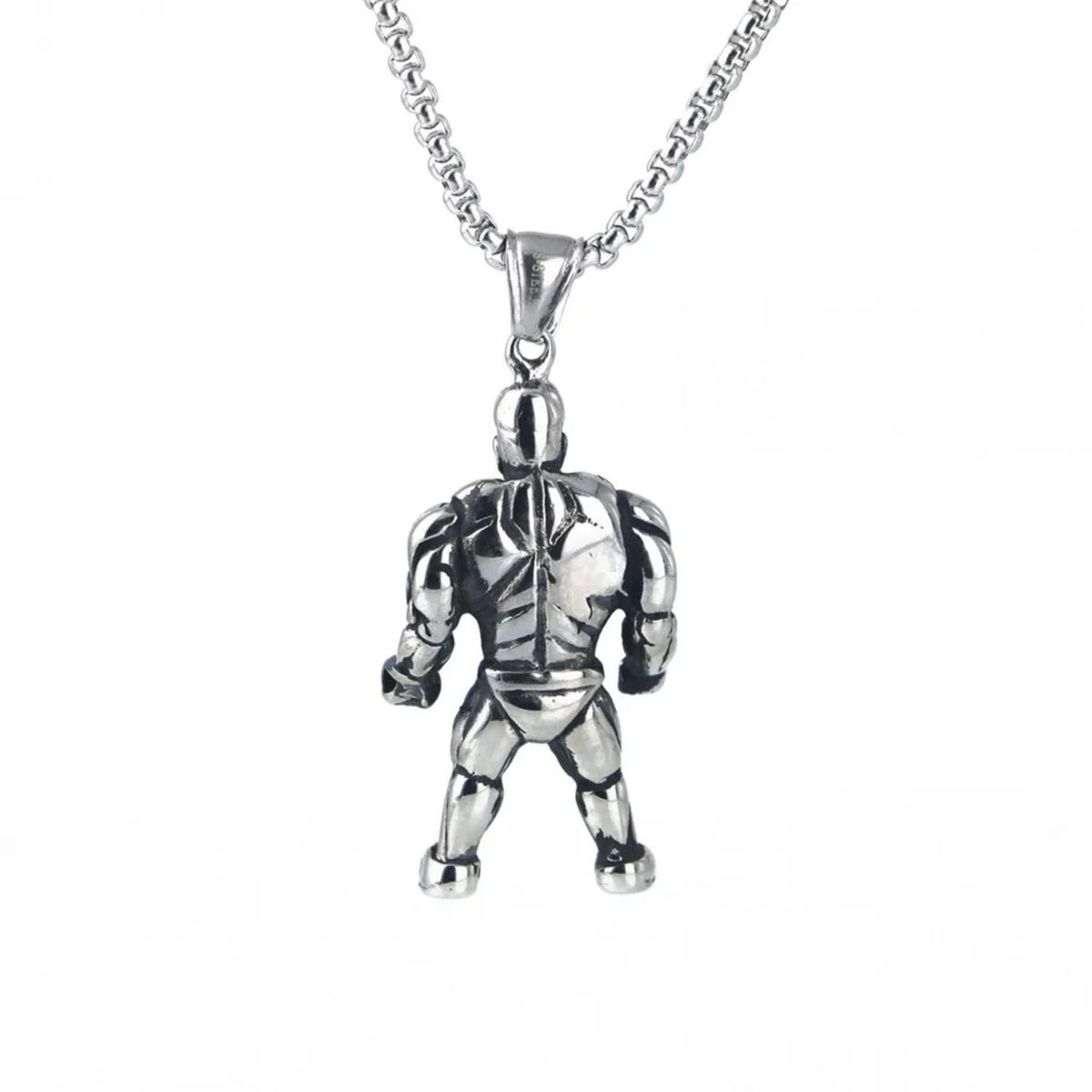 GENERICO - Collar de Hombre de Gimnasio - Acero Inoxidable 316L