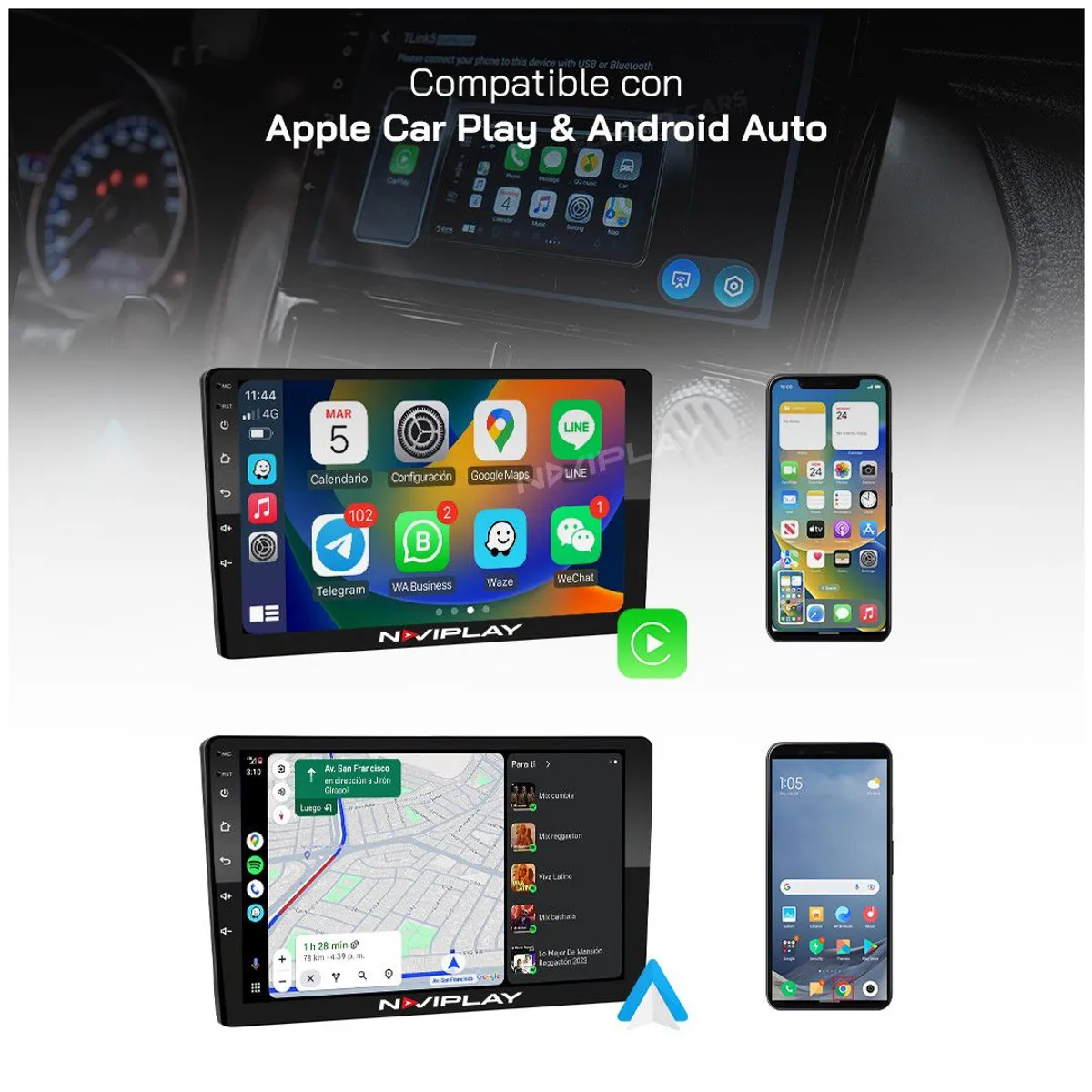 GENERICO - Autoradio Android Naviplay Para Hyundai  Tucson 2011 – 2015