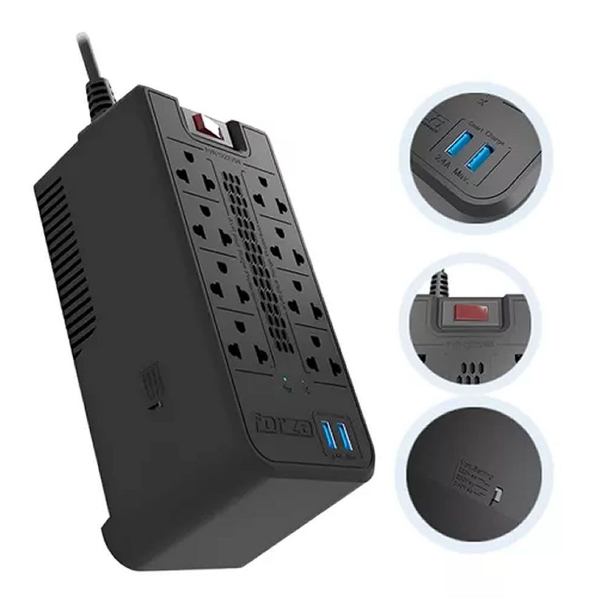 FORZAGEN - Estabilizador De Voltaje Forza Fvr-1222USB 1200va 600w