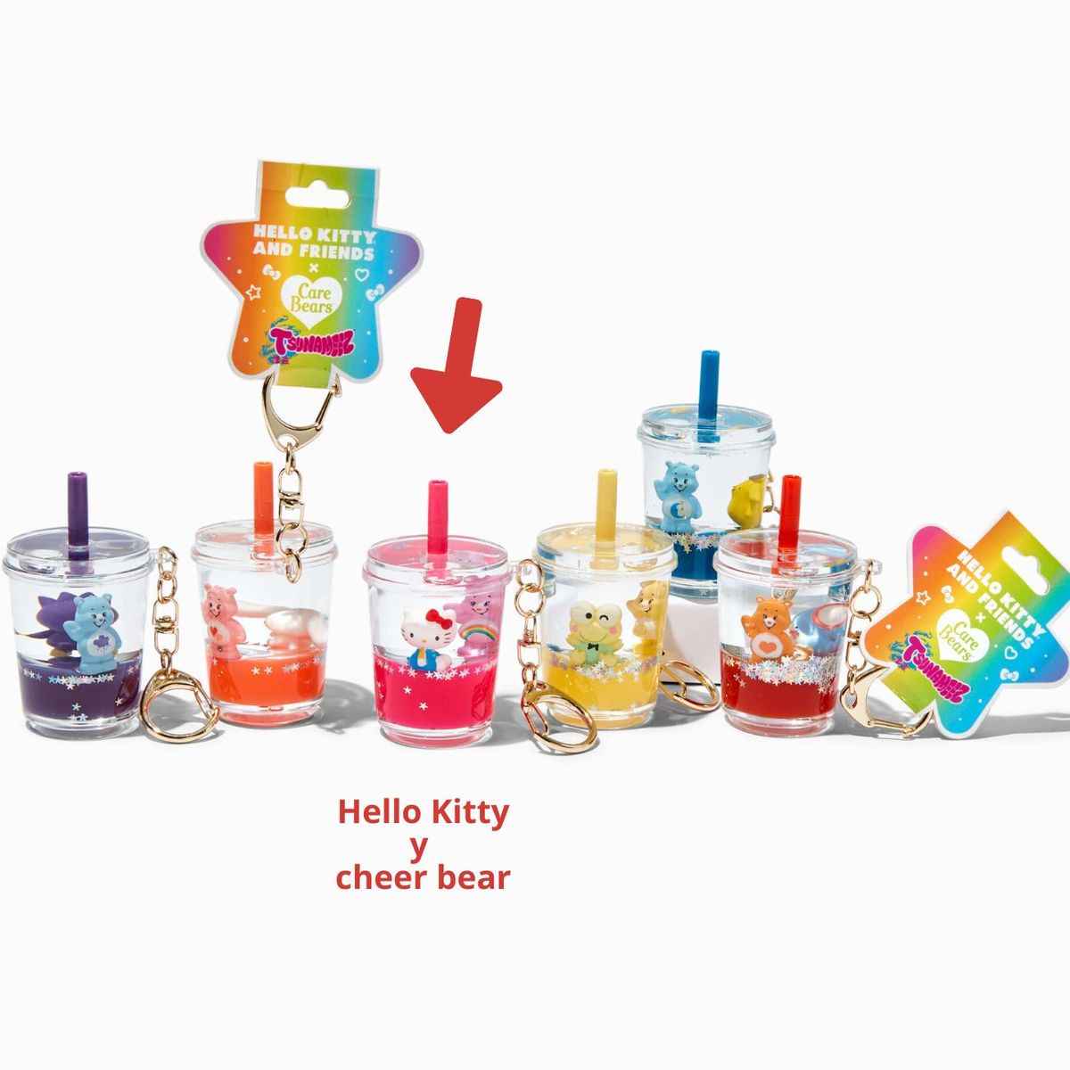 HELLO KITTY - Llavero Hello Kitty y Alegrosita HKitty Friend x Care Bears