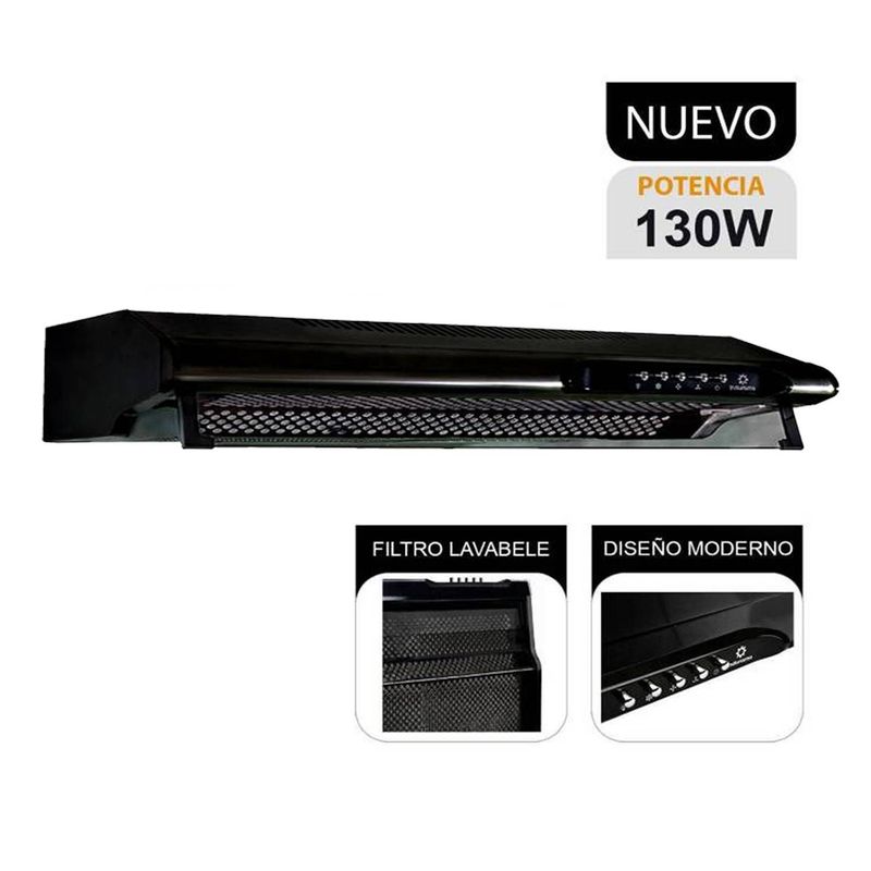 INDURAMA - Campana Extractora 3 Velocidades CEI-602NE