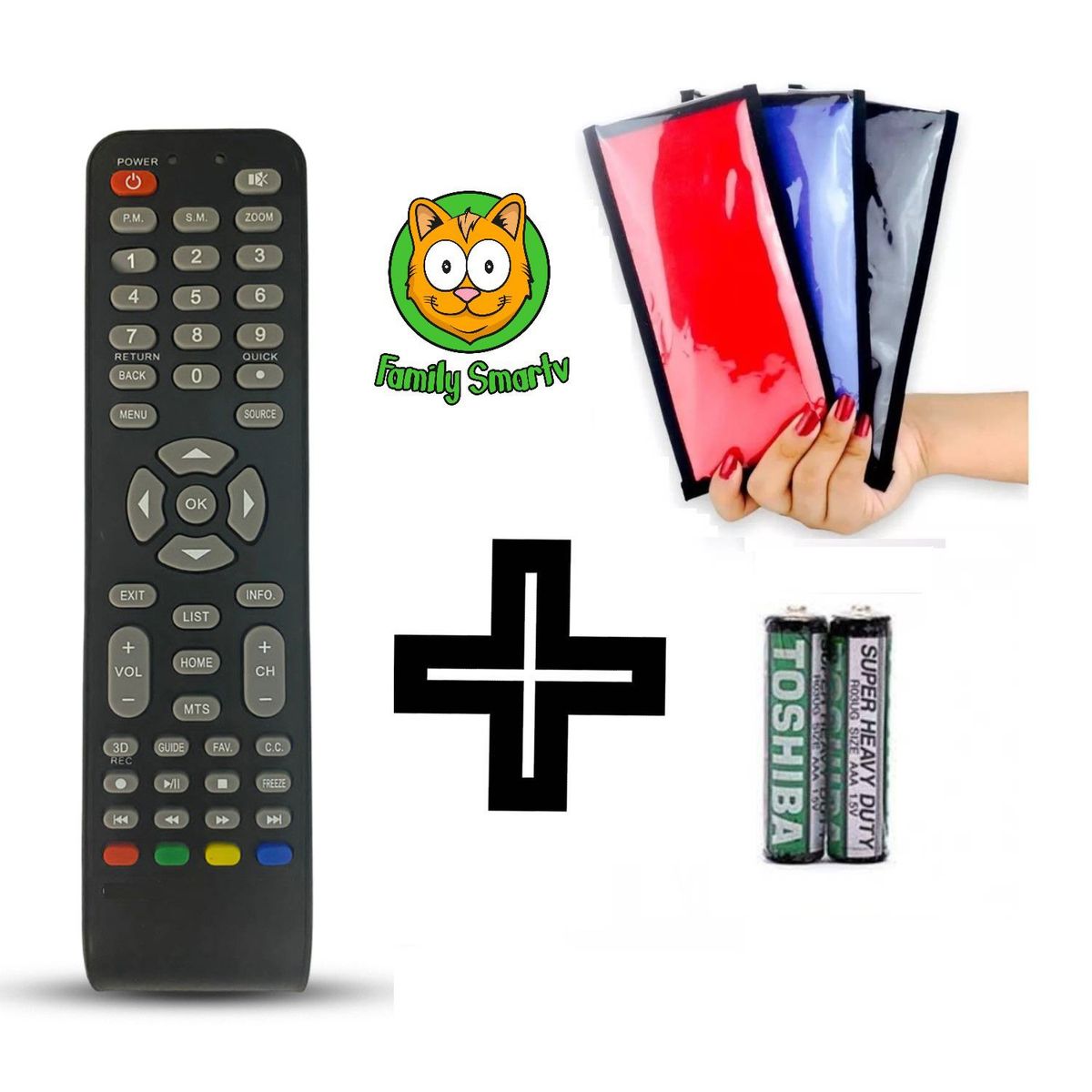 UNIVERSAL - Control remoto orizon para smart tv android + Funda