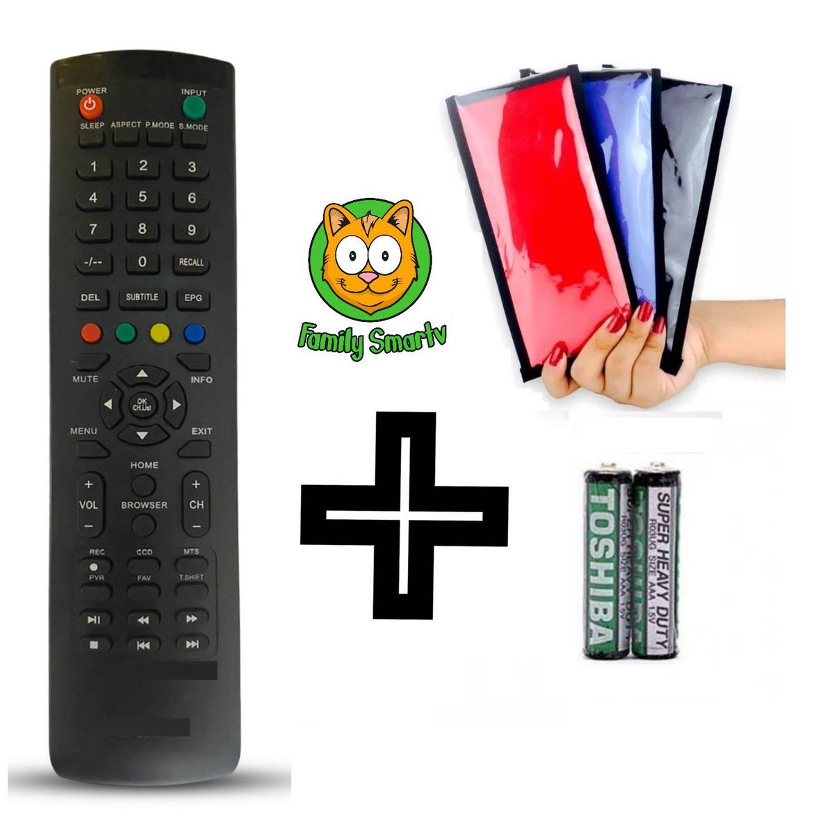 UNIVERSAL - Control Remoto Orizon Tv Led Smart + Funda