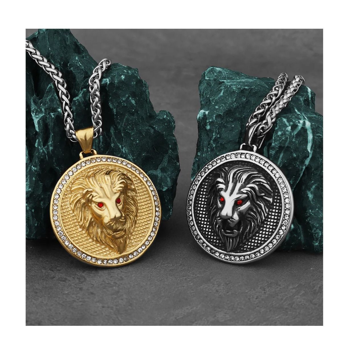 GENERICO - Colgante de León de Acero Inoxidable 316L para Hombres
