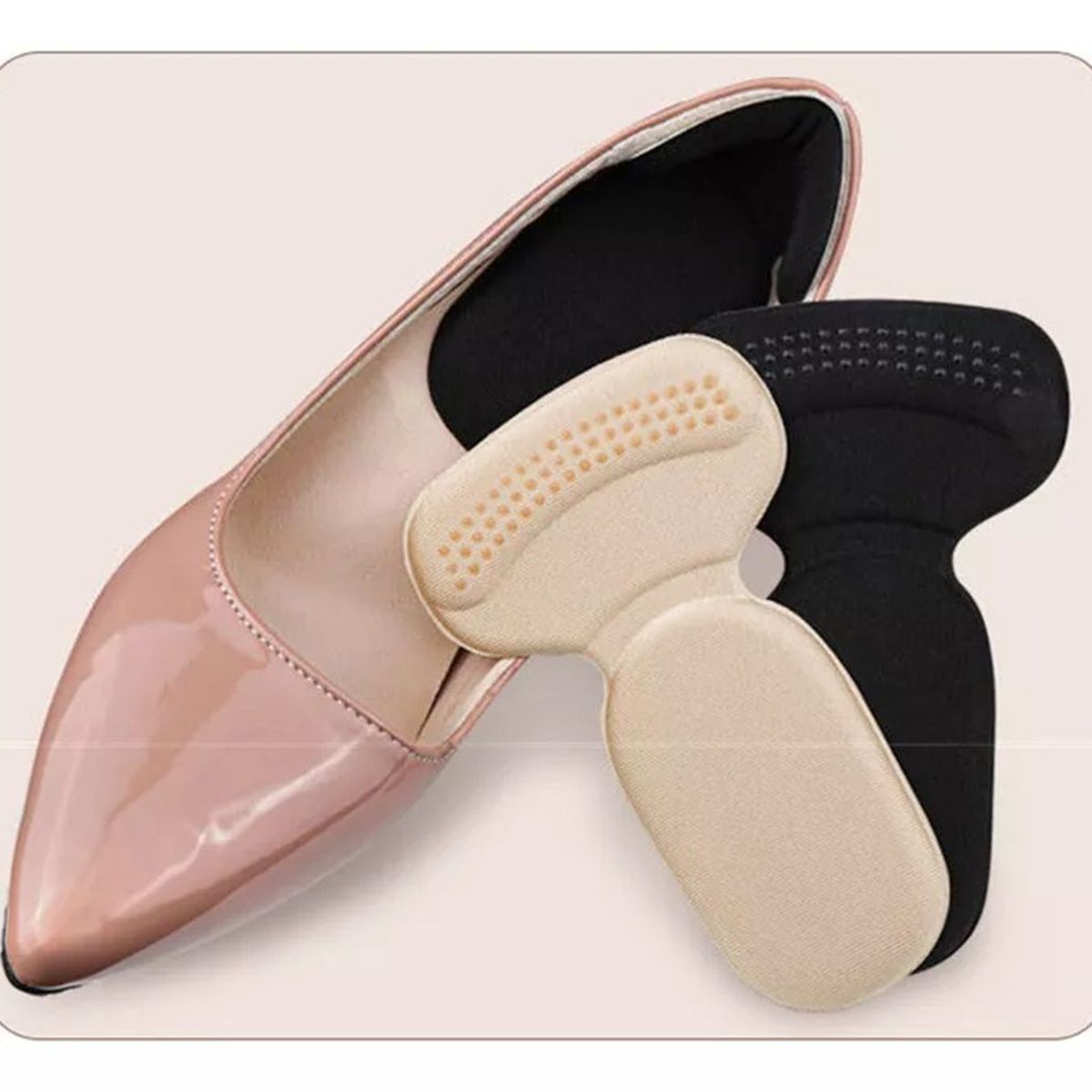 GENERICO - Plantilla con Soporte Talón Adhesivo Antideslizante Forma T