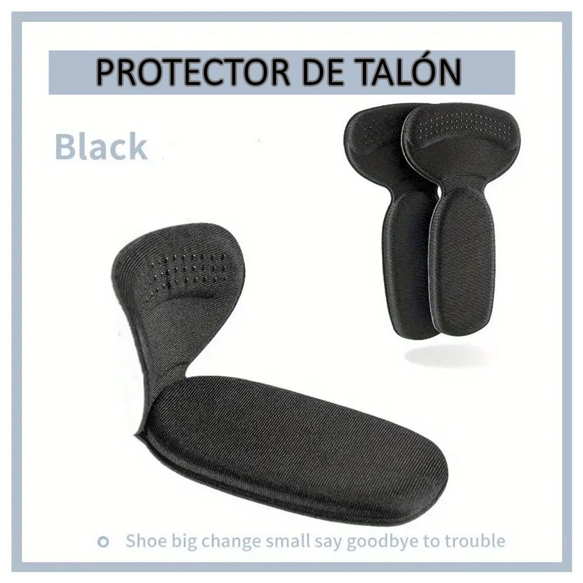 GENERICO - Plantilla con Soporte Talón Adhesivo Antideslizante Forma T