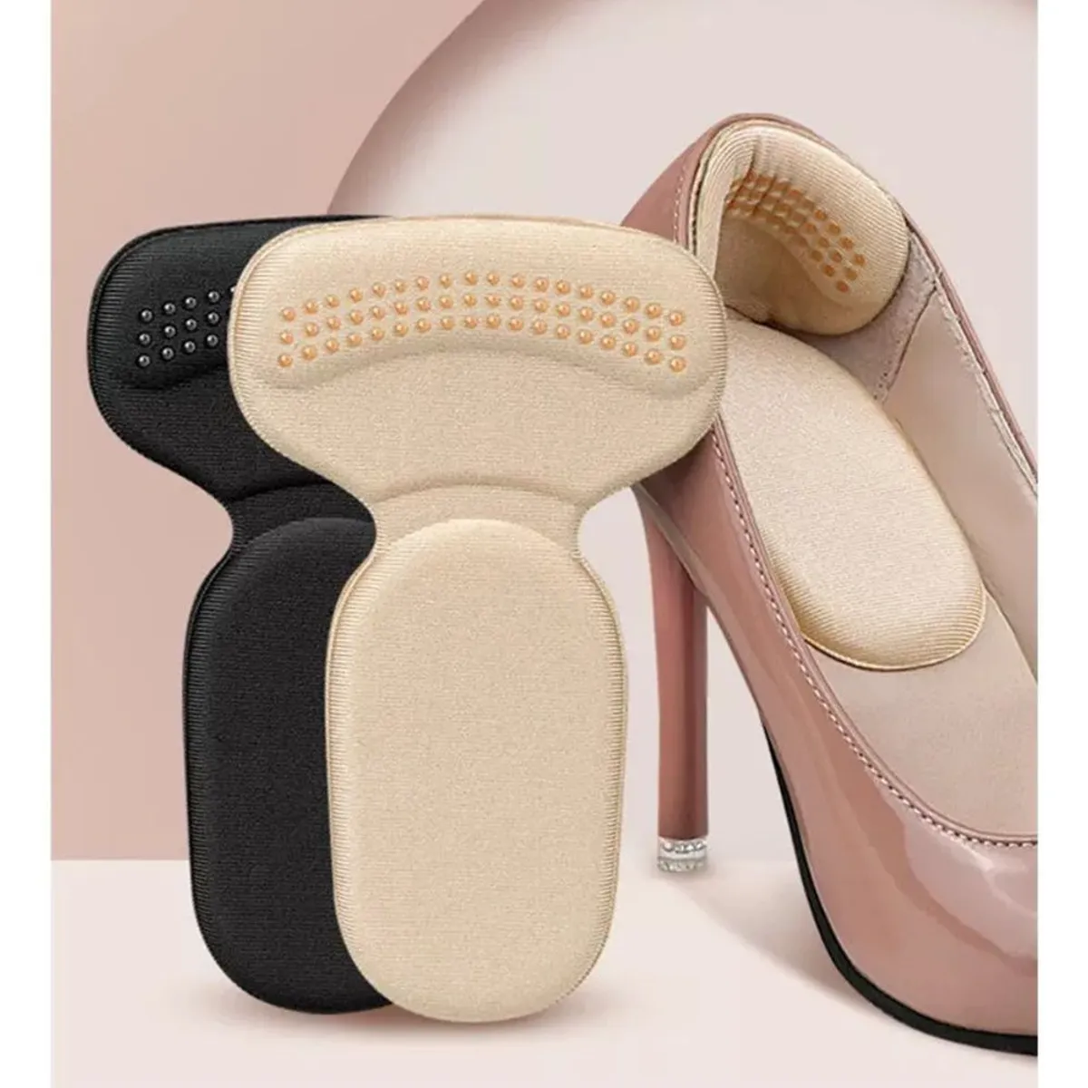 GENERICO - Plantilla con Soporte Talón Adhesivo Antideslizante Forma T