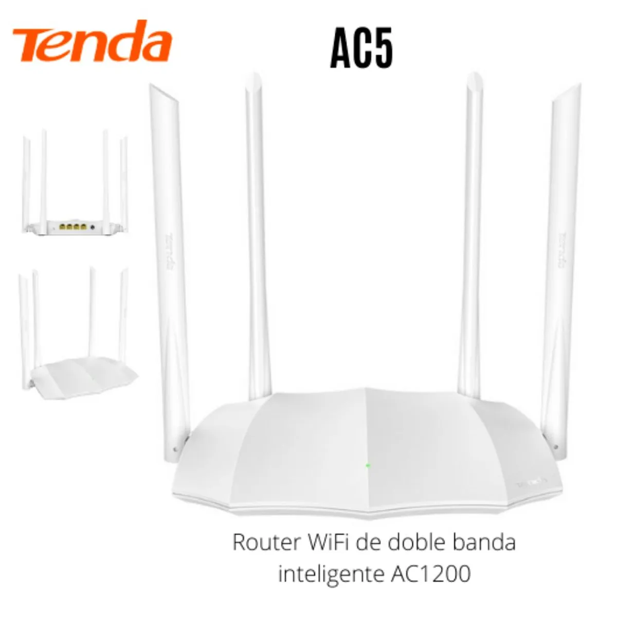 TENDA - ROUTER WIFI 300MBPS INALAMBRICO TENDA 4 ANTENAS AC5 4 puertos LAN