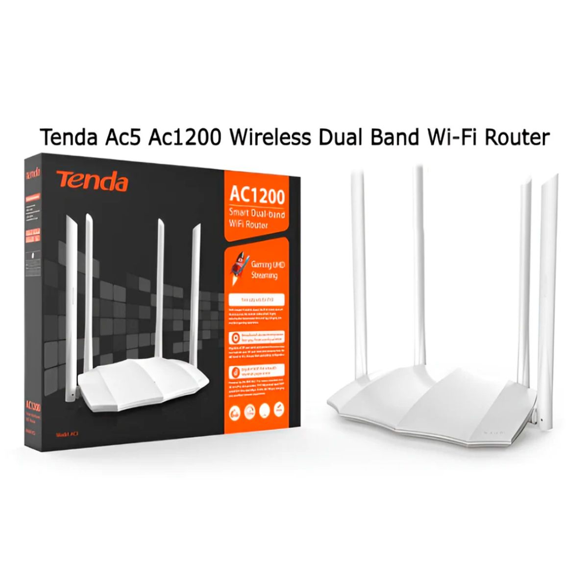 TENDA - ROUTER WIFI 300MBPS INALAMBRICO TENDA 4 ANTENAS AC5 4 puertos LAN