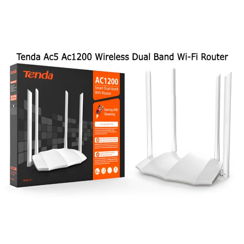 TENDA - ROUTER WIFI 300MBPS INALAMBRICO TENDA 4 ANTENAS AC5 4 puertos LAN