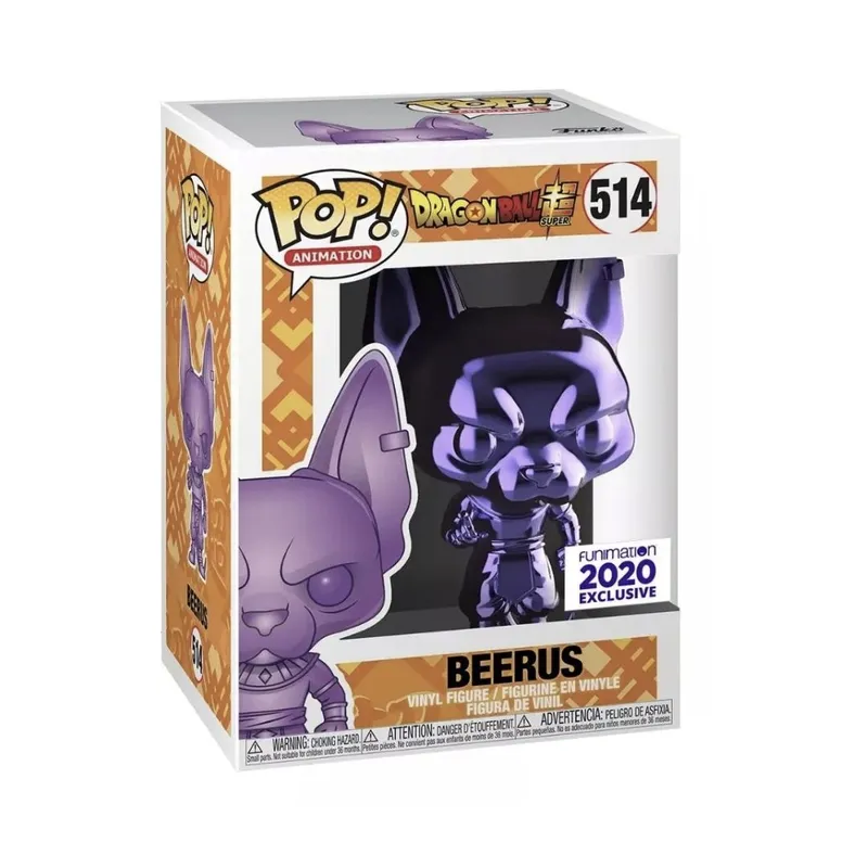 FUNKO - Beerus cromado Funko Pop 514 Dragon Ball Z Funimation