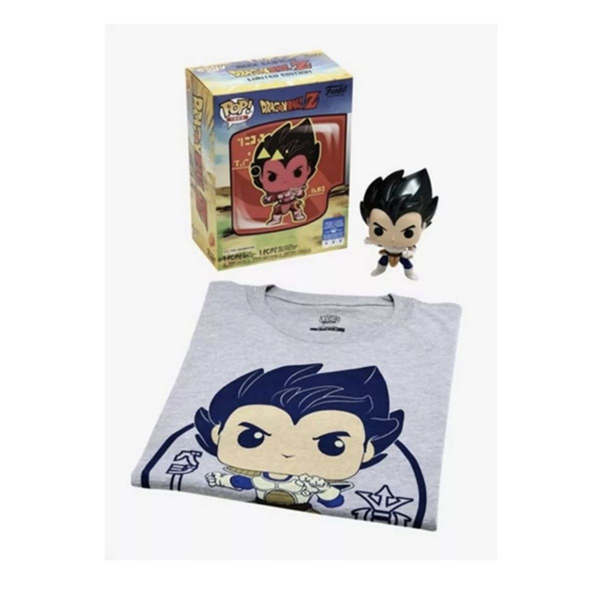 FUNKO - Vegeta Metallic Funko Pop 614 + Polo (L) Dragon Ball Z