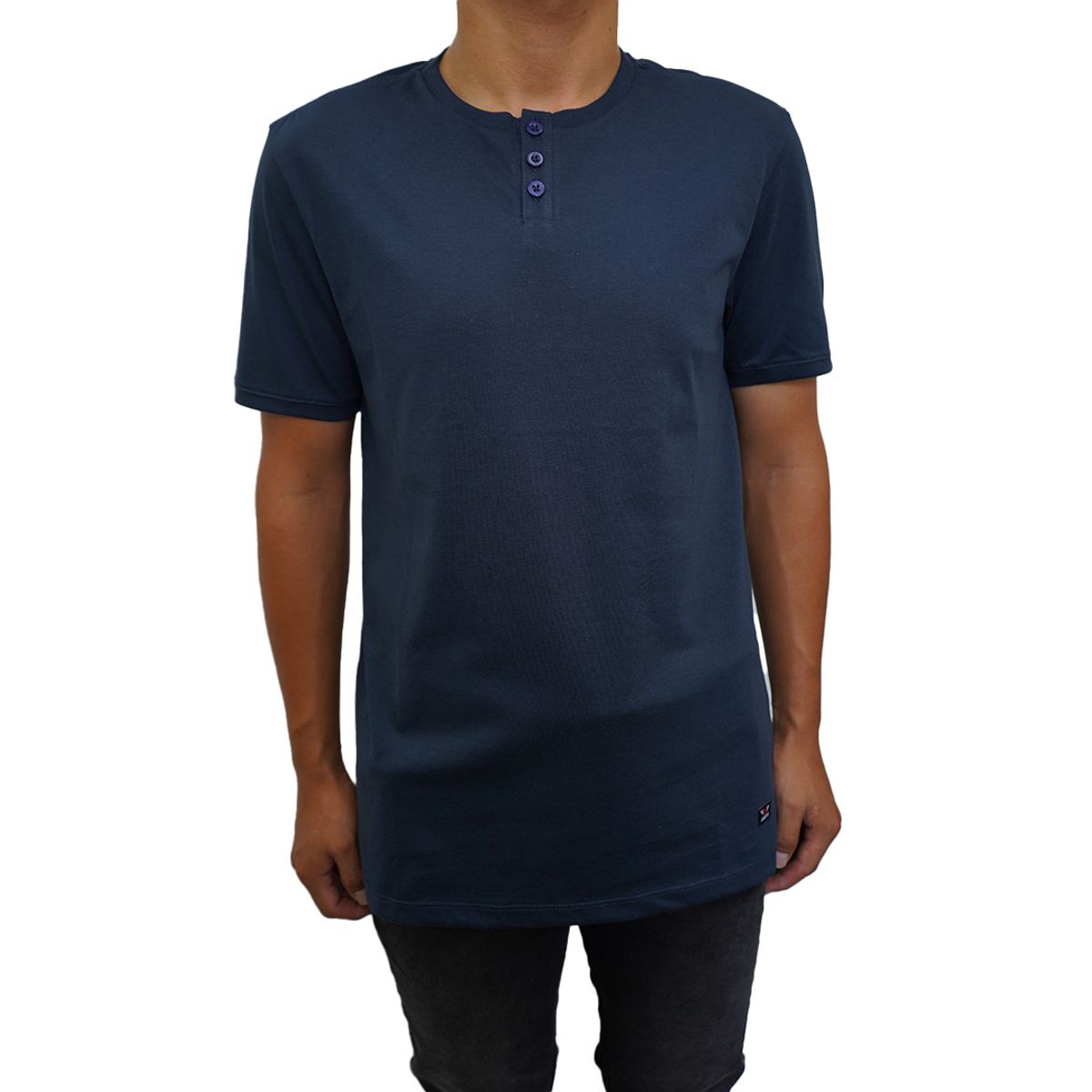 JUSTO - POLO PARA HOMBRE ACERO HENLEY BOTONES