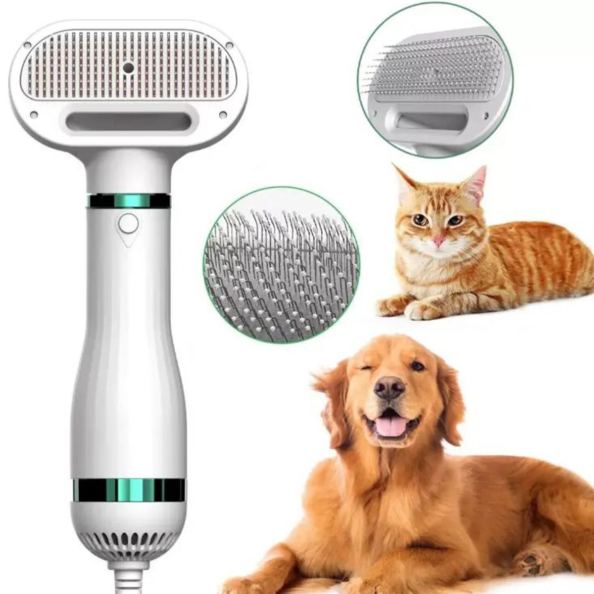GENERICO - Peine y secador de pelo para mascota 2 en 1