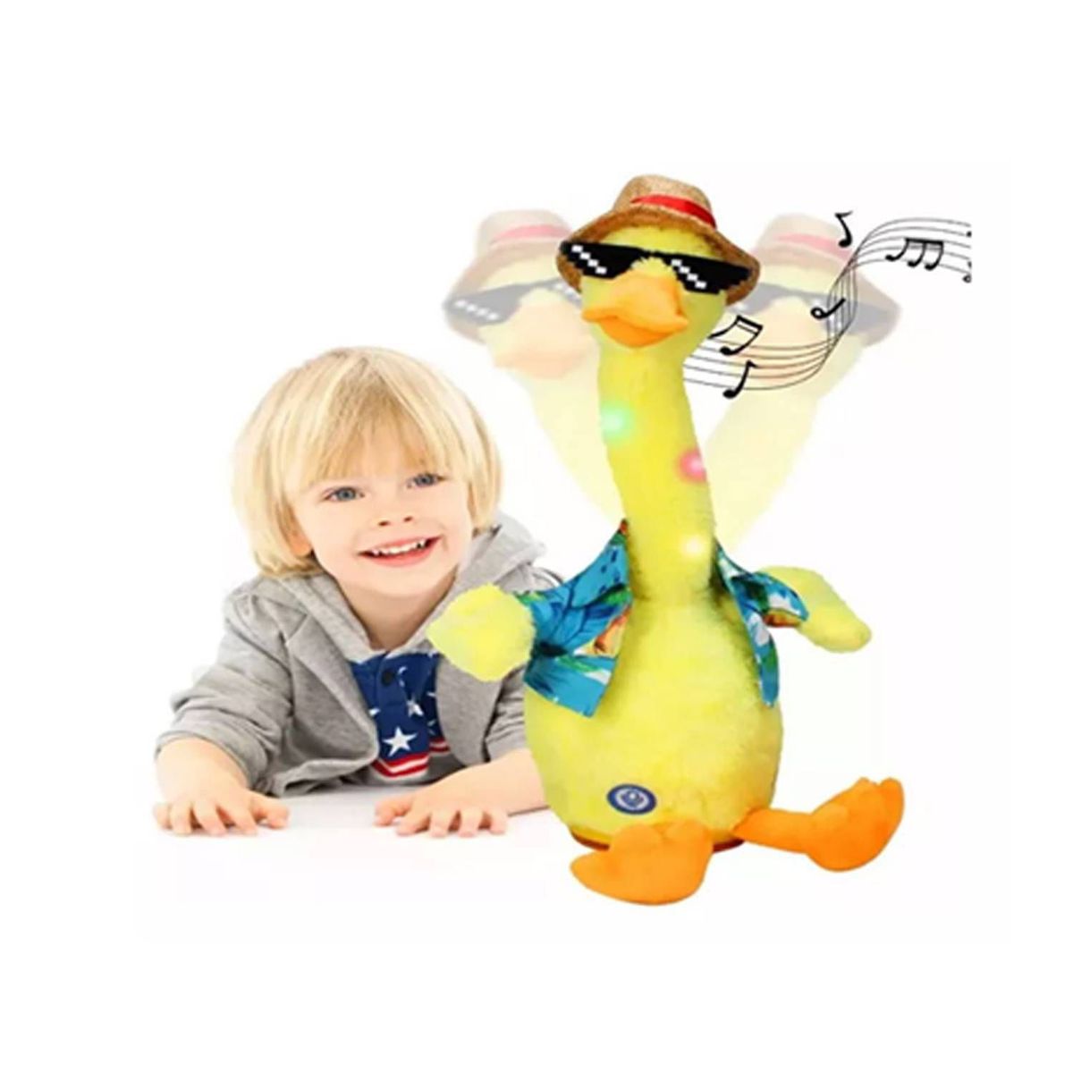 GENERICO - Juguete Pato Bailarín con Luces Recargable