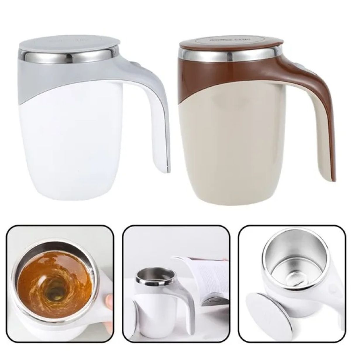 OEM - Taza Magnetica MUG  Agitacion Automatica para Cafe