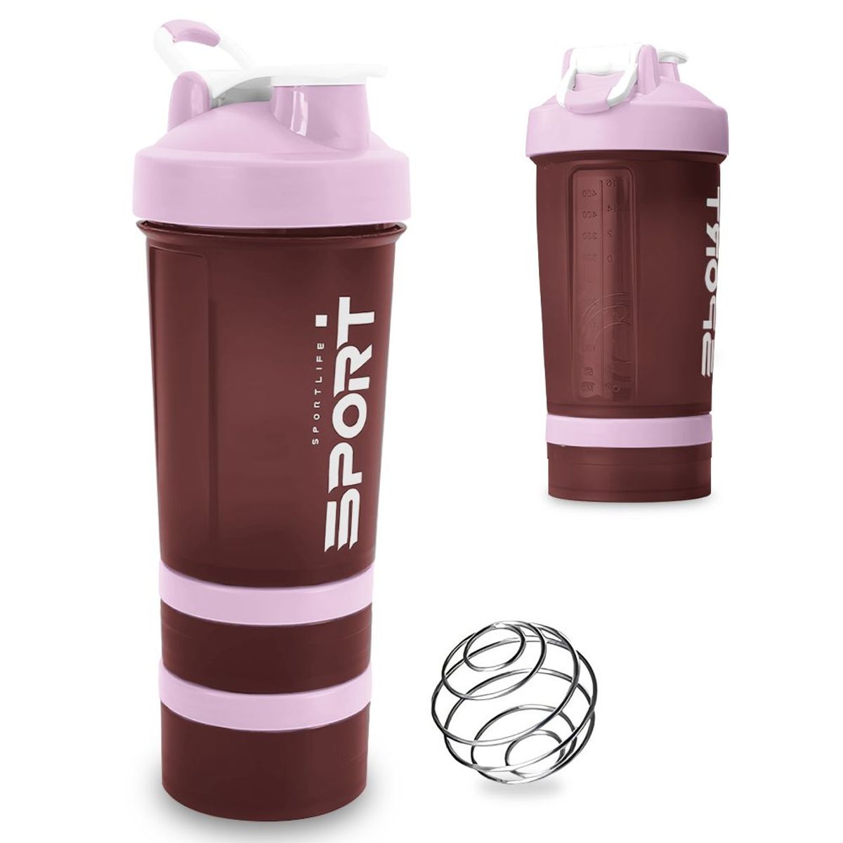 KELLER - Shaker Gym Tomatodo Deportivo 500ml Rosado MR4