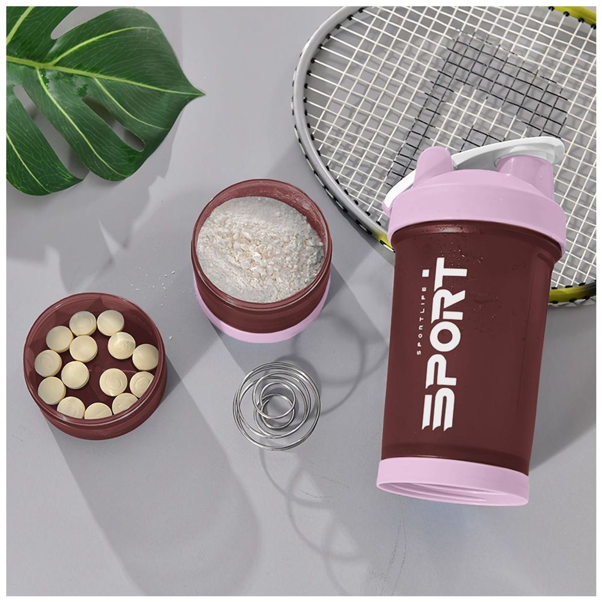 KELLER - Shaker Gym Tomatodo Deportivo 500ml Rosado MR4