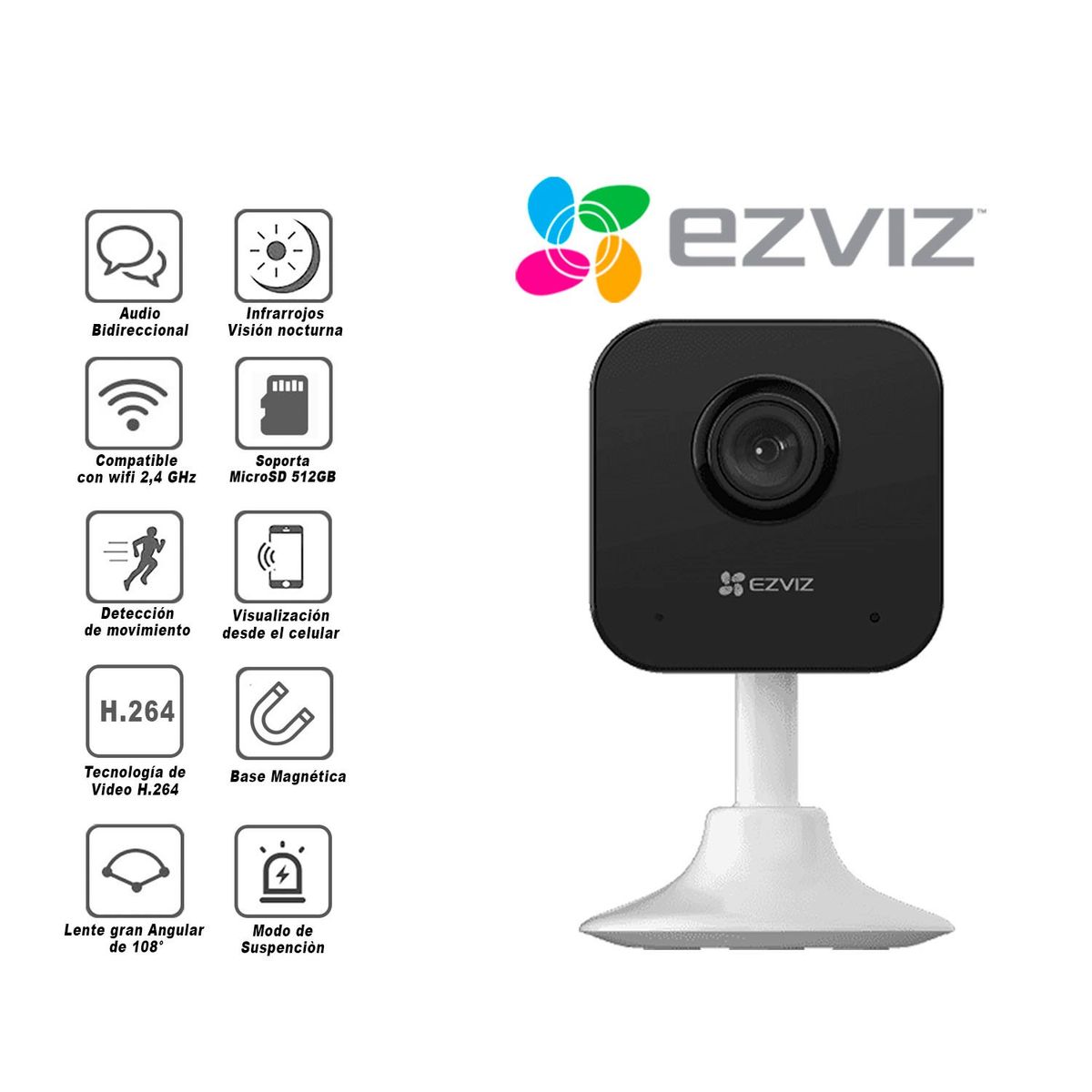 EZVIZ - Cámara Seguridad Inalámbrica H1C Full Hd Ezviz Inteligente