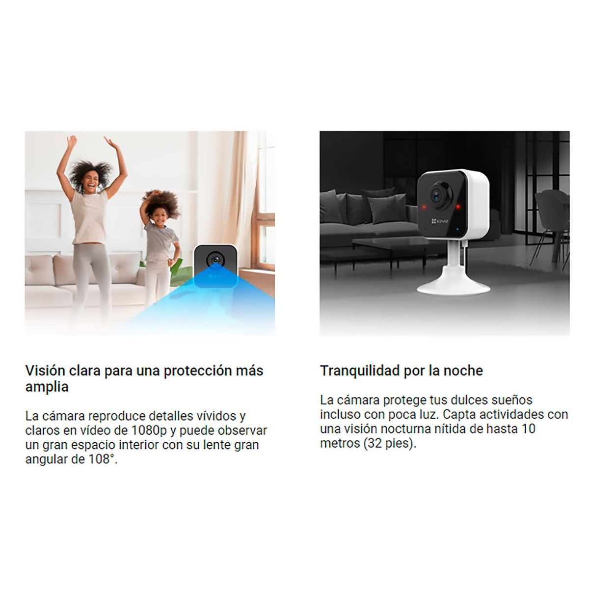 EZVIZ - Cámara Seguridad Inalámbrica H1C Full Hd Ezviz Inteligente