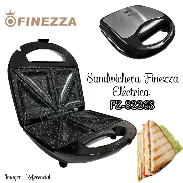 Sandwichera Finezza Ultragranito Antiadherente FZ-822GS | Sodimac Perú
