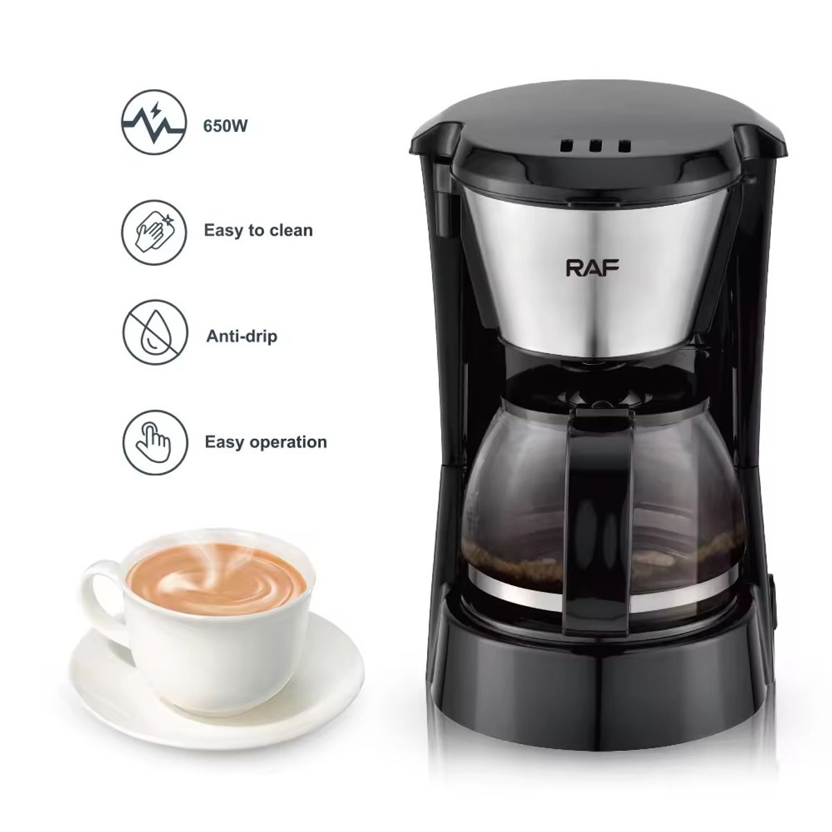OEM - Cafetera Automática de Goteo Eléctrica Doméstica Capacidad 450mL