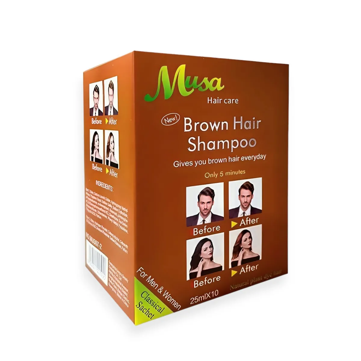 GENERICO - Brown Hair Shampoo Pinta Canas Musa 25mlx10 Castaño