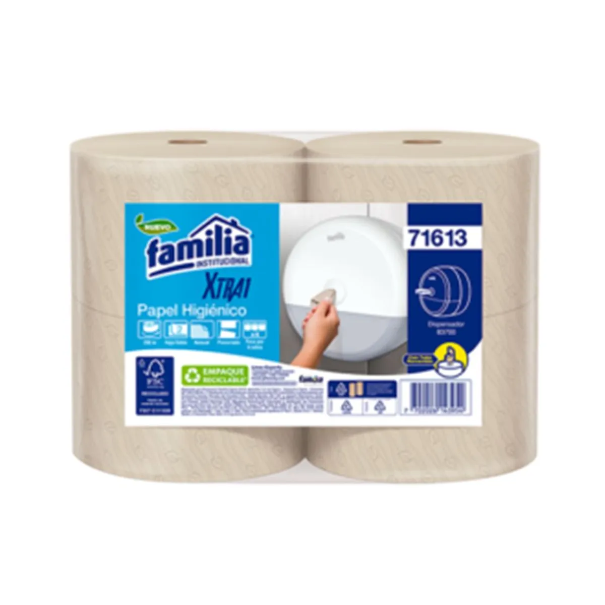 TORK - Papel Higienico Xtra1 Flujo Central Familia Tork