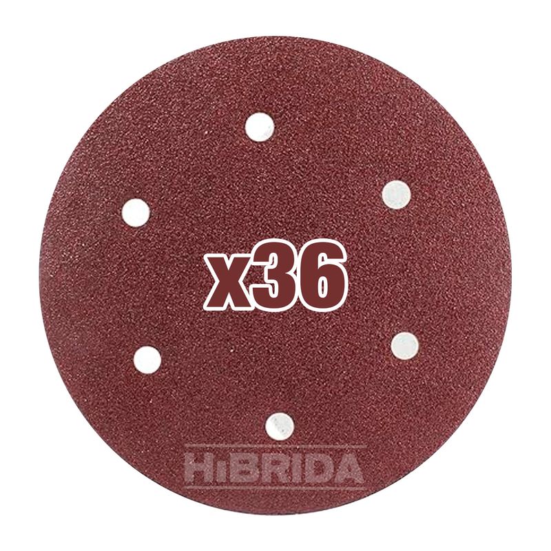GENERICO - DISCO PAPEL LIJA X36 PARA LIJADORA DE PARED TECHO ABRASIVO - COMBO