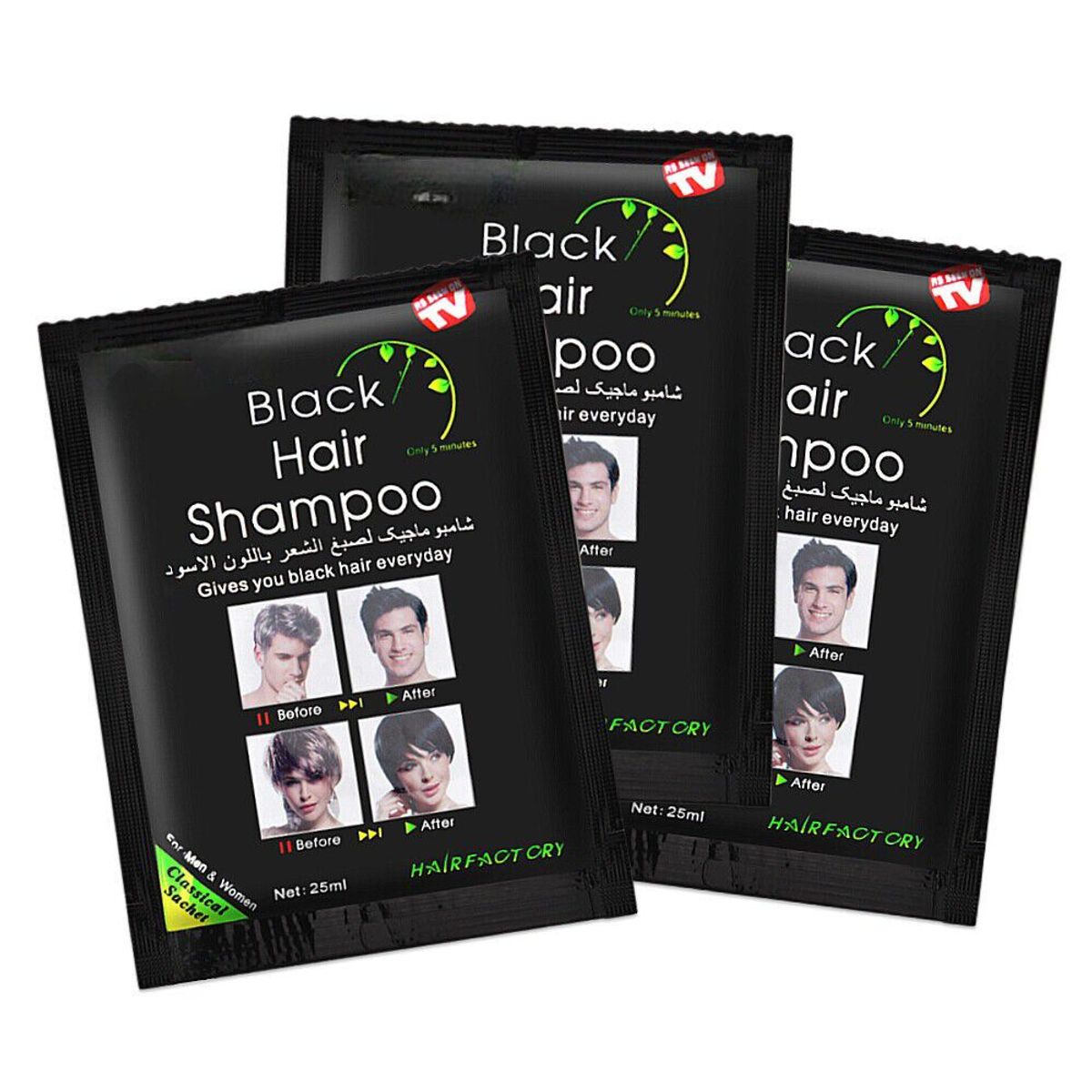 GENERICO - Black Hair Shampoo Pinta Canas Musa 25mlx10 Negro