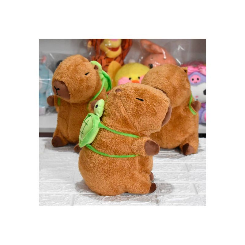 GENERICO - Peluche Capibara con Mochila de Tortuga 30cm