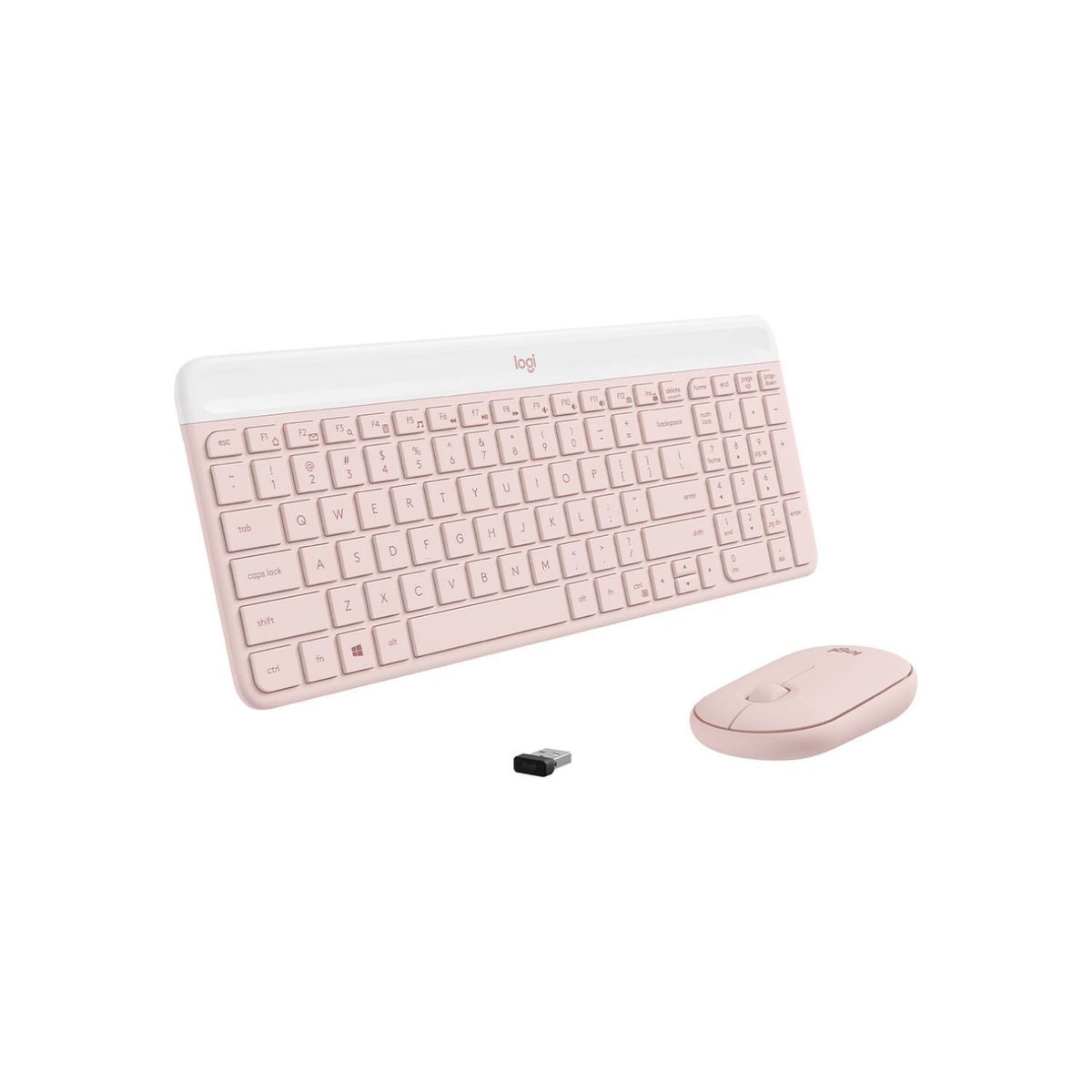 LOGITECH - Teclado Con Mouse Inalámbrico Logitech Mk470 Slim Rose