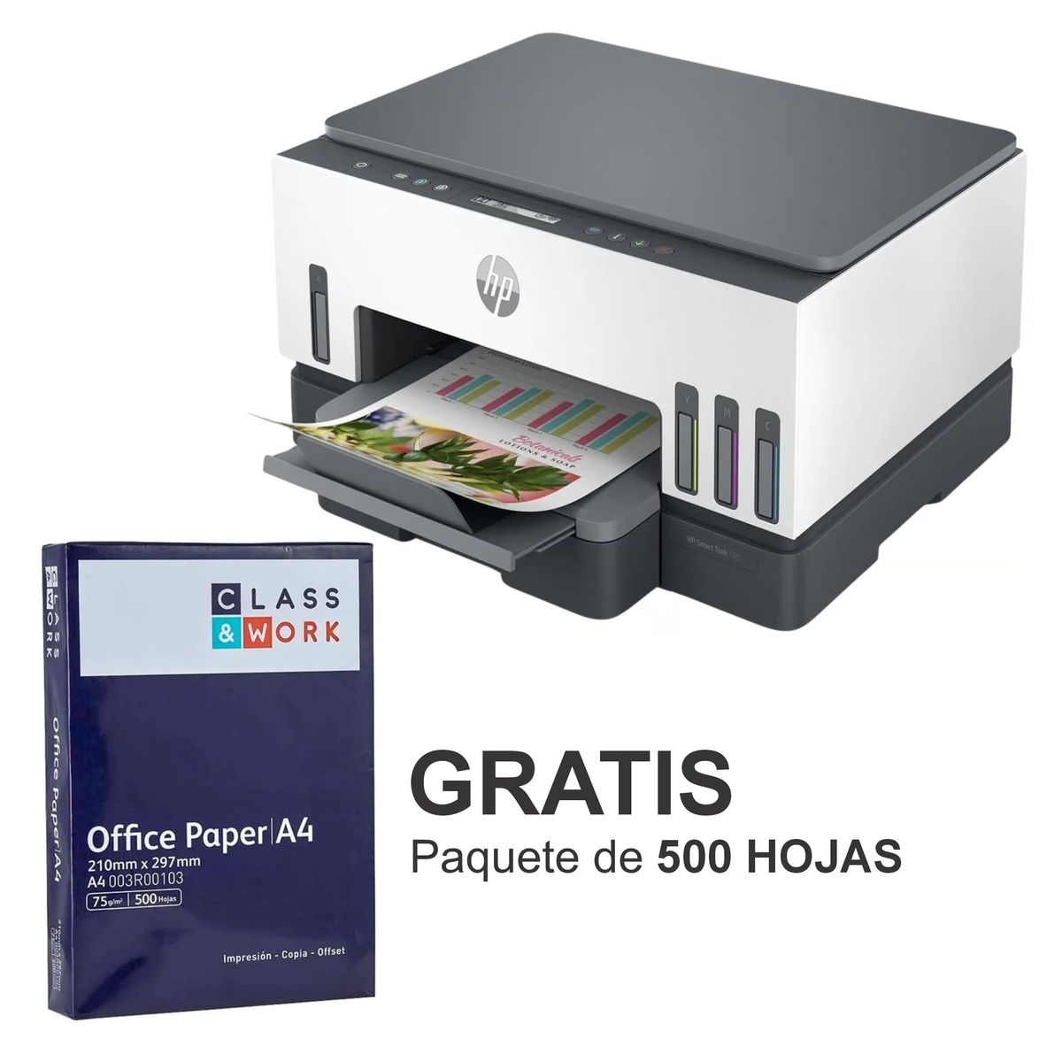 HP - Impresora Hp Smart Tank 720 Multifuncional A Color