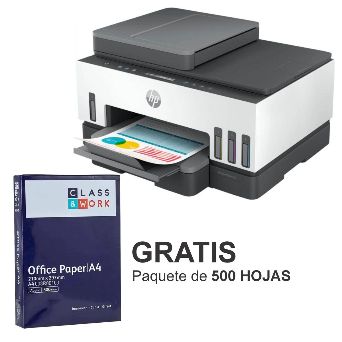 HP - Multifuncional Hp Smart Tank 750 Wi-fi Smart App Dúplex  Color Blanco