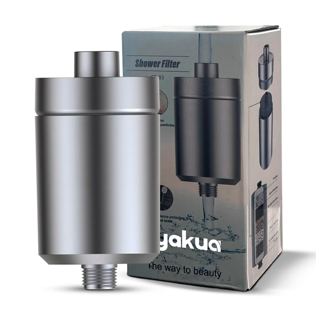 GENERICO - Filtro de ducha purificador de agua Yakua