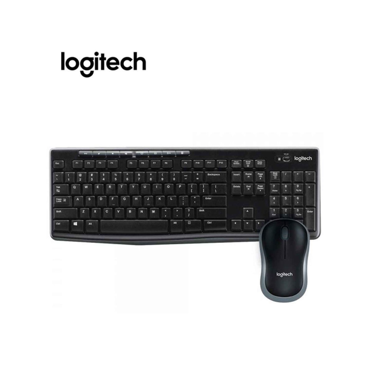 LOGITECH - Combo Teclado Mouse Logitech MK270 Inalambrico Multimedia - Negro