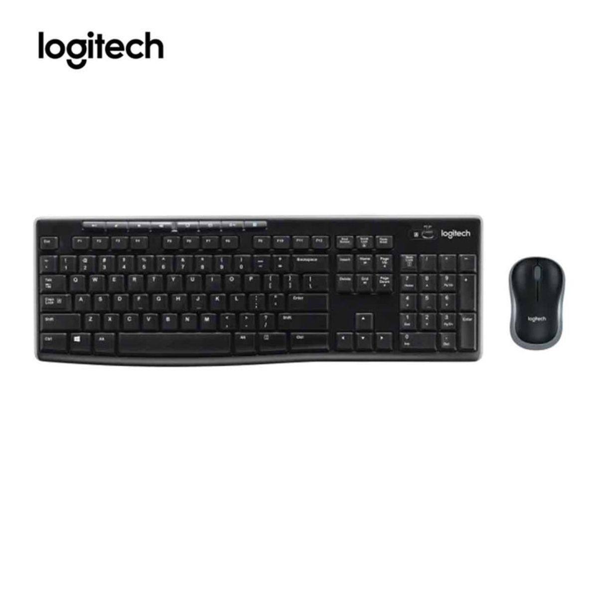 LOGITECH - Combo Teclado Mouse Logitech MK270 Inalambrico Multimedia - Negro