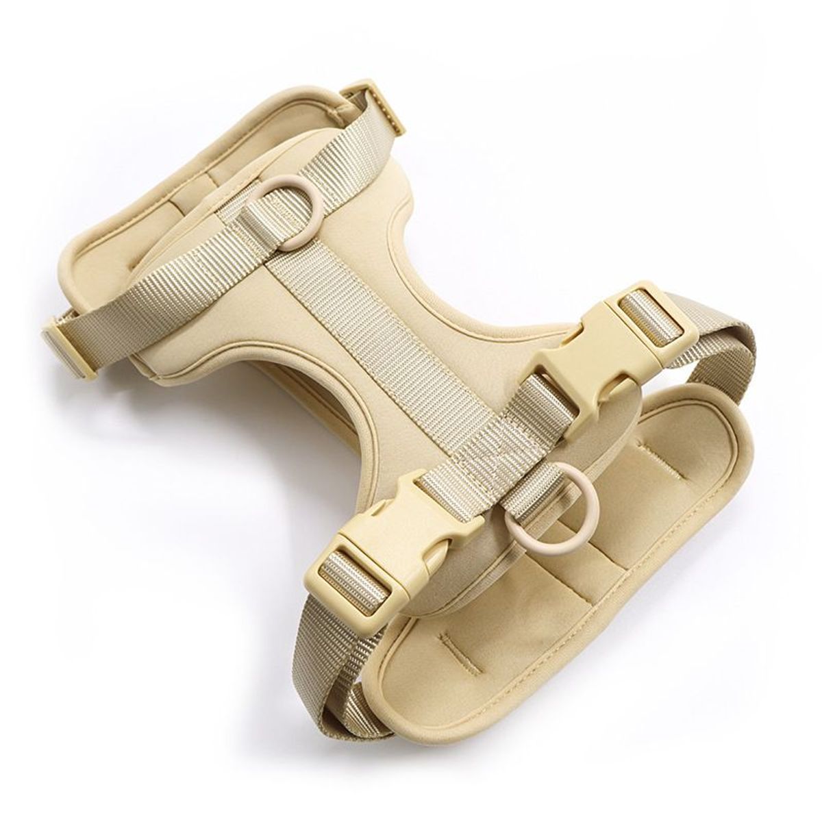 QUE PATAS PET SHOP - Arnés Transpirable con Correa Talla S Beige