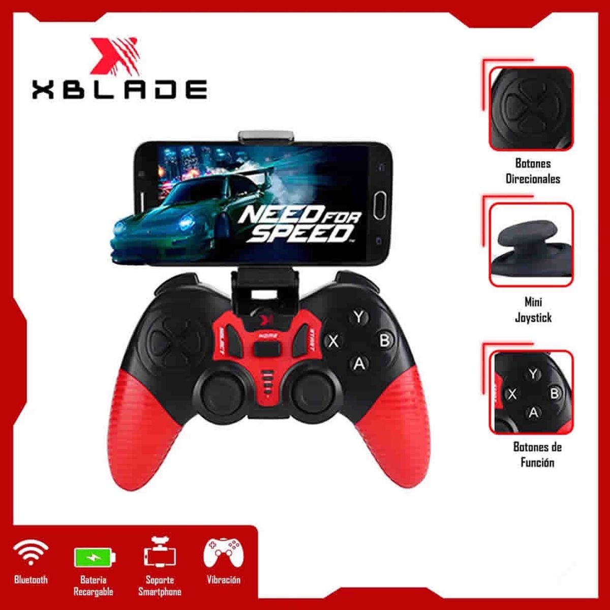 XBLADE - Mando Bluetooth Xblade Wicked GXB-Z403 Negro