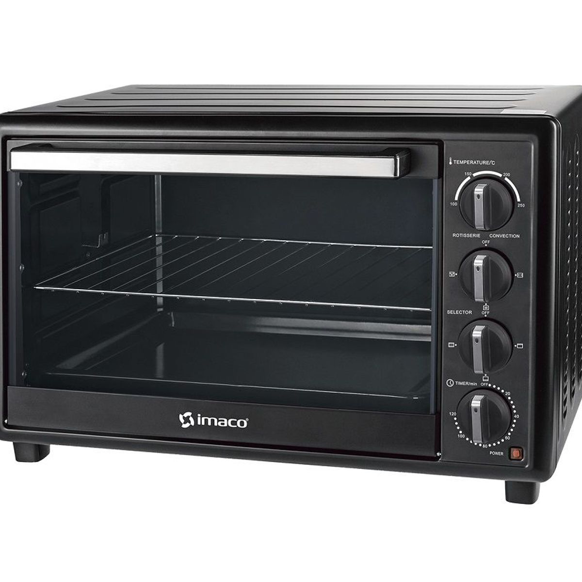 Imaco - Horno Eléctrico Negro 46L Rosticero Imaco  HEB 46R
