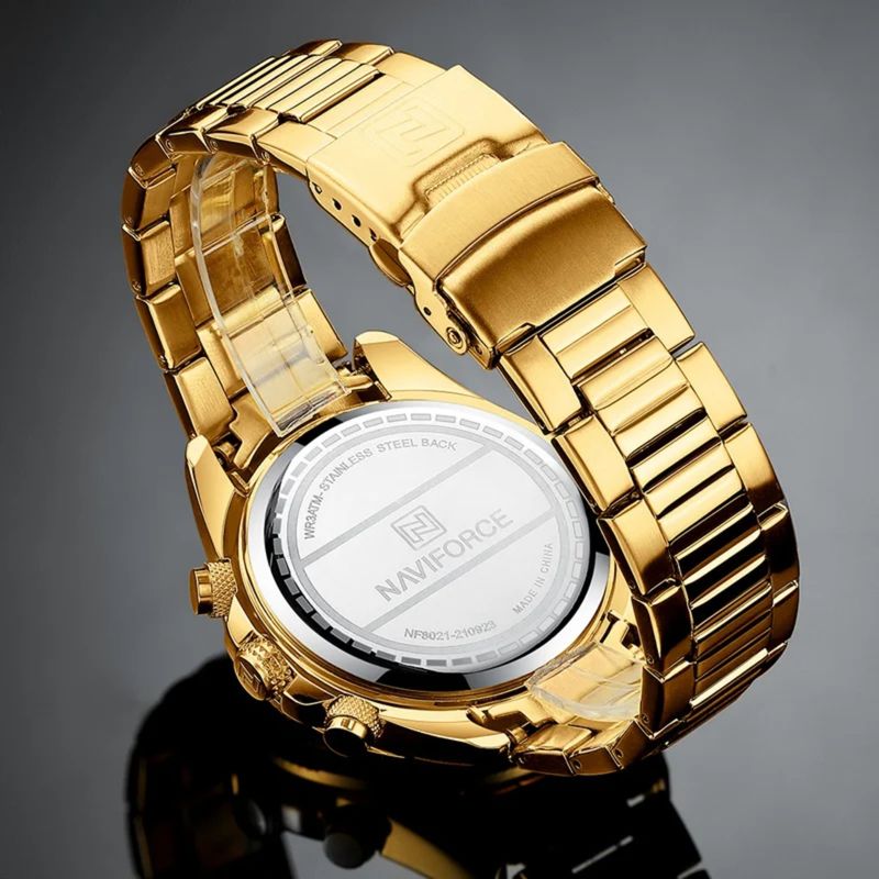 Reloj elegante dorado para hombre acuatico NaviForce NAVIFORCE