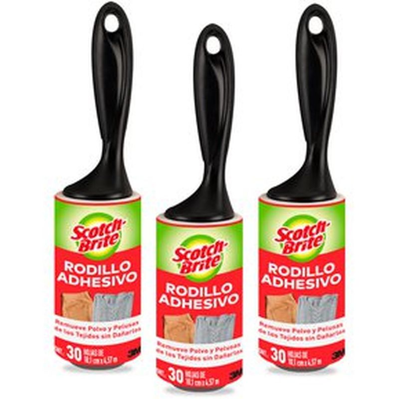 GENERICO - Pack De 3 Rodillos Quita Pelusa Scotch Brite 3M