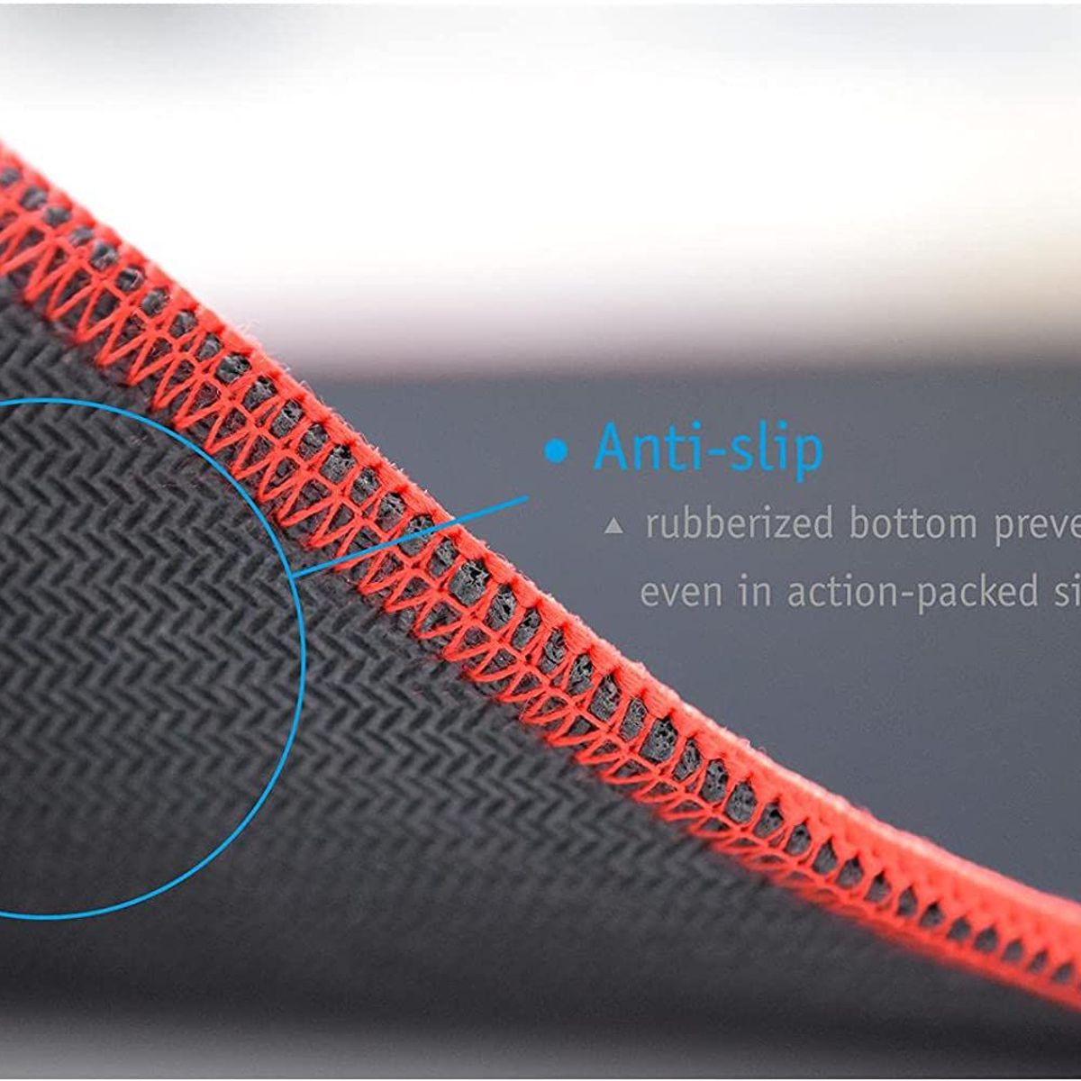 GENERICO - PAD MOUSE GAMER IMPERMEABLE ANTIDESLIZANTE 70X30 CM BORDE COSIDO ROJO