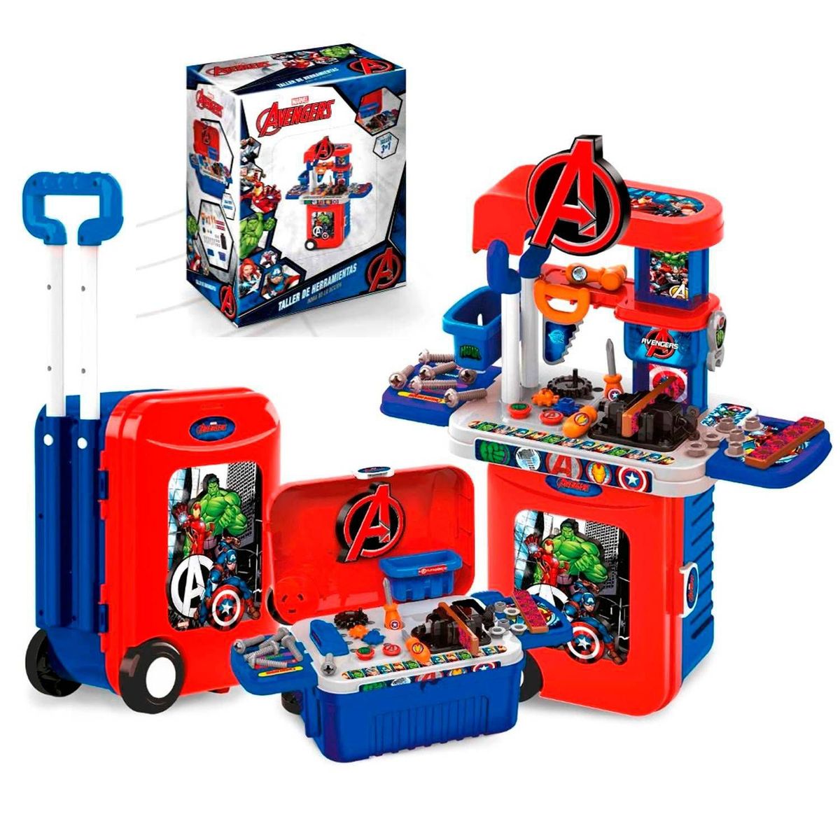MARVEL - Set de Herramientas y Maleta 3 en 1 Avengers