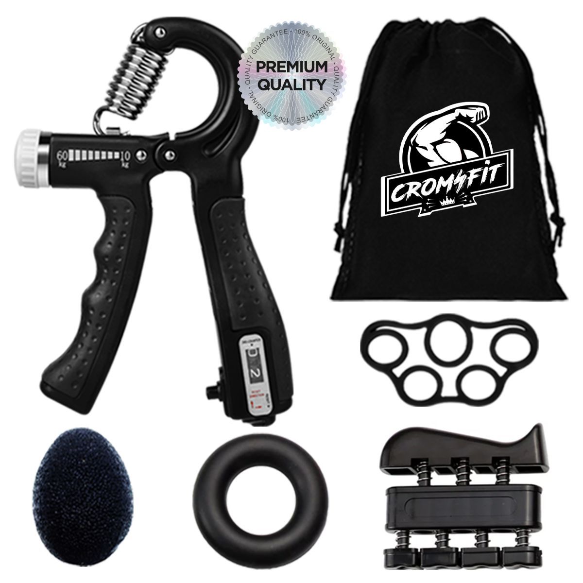 HOLGU - Pack Hand Grip 5 Piezas Contador y Regulador 60kg